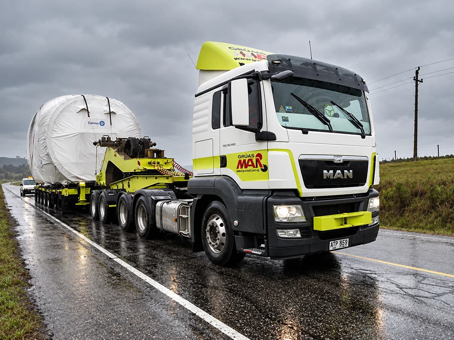 Transporte especializado de una carga industrial